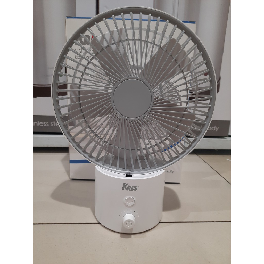 KIPAS ANGIN MINI RECHARGABLE / USB RECHARGABLE FAN WHITE