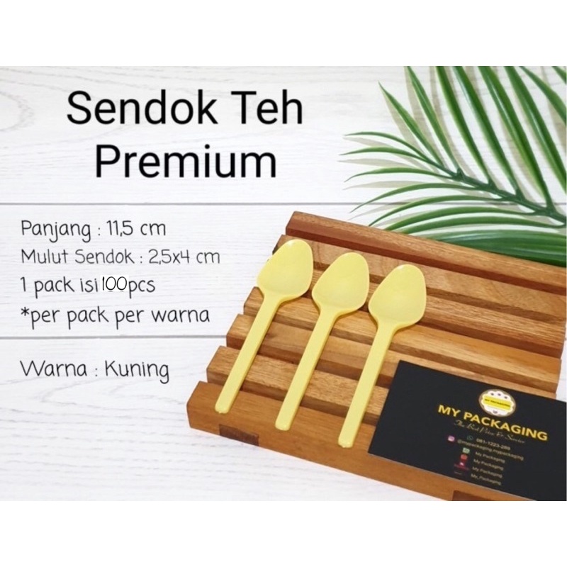 Sendok Plastik Kecil / Sendok Teh Tea Ice Cream Puding PREMIUM isi 100pcs