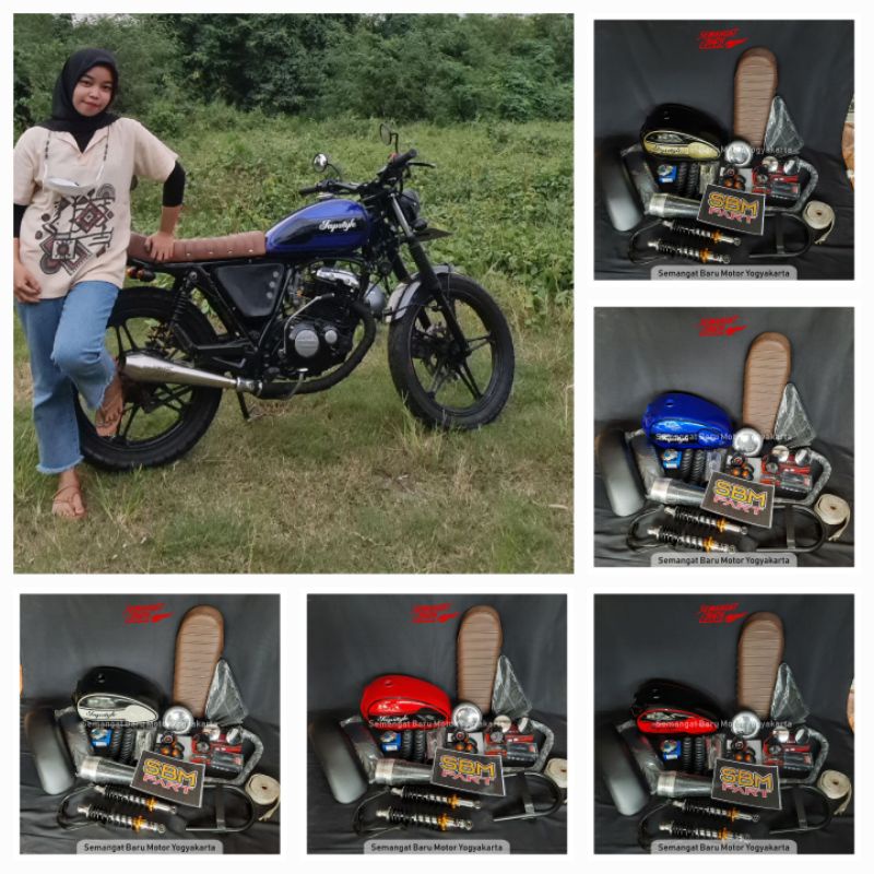 SPAREPART CUSTOM THUNDER 125, GL, CB, BAJAJ PULSAR135 FULLSET