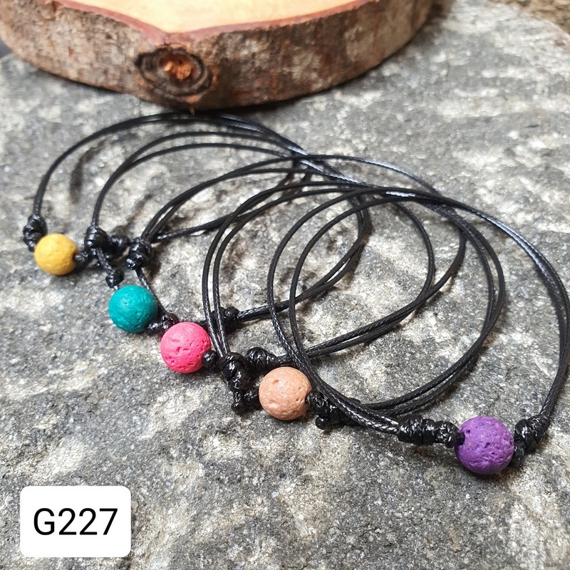 PROMO Gelang Amber Dewasa Amber X Lava Stone Adjustable AL27