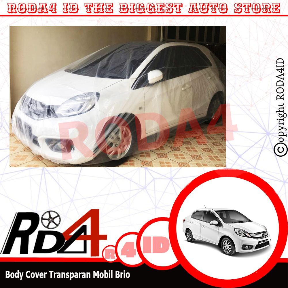 Body Cover BRIO Sarung Penutup Mobil Transparan