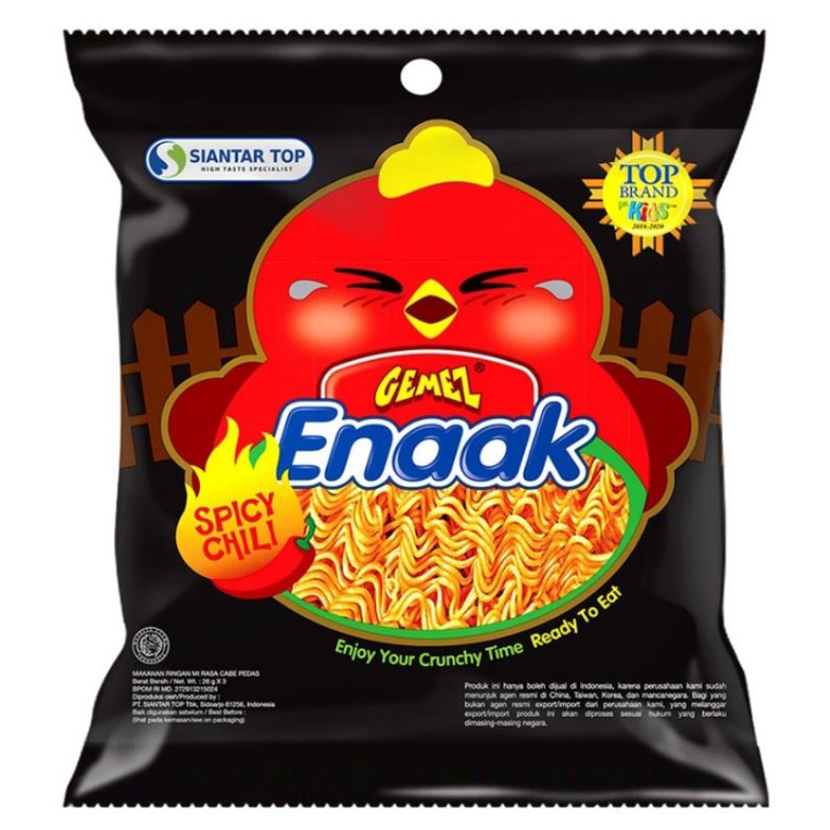 

Mie Gemez Enaak Snack Mie Kering Spicy 3 x 26 g