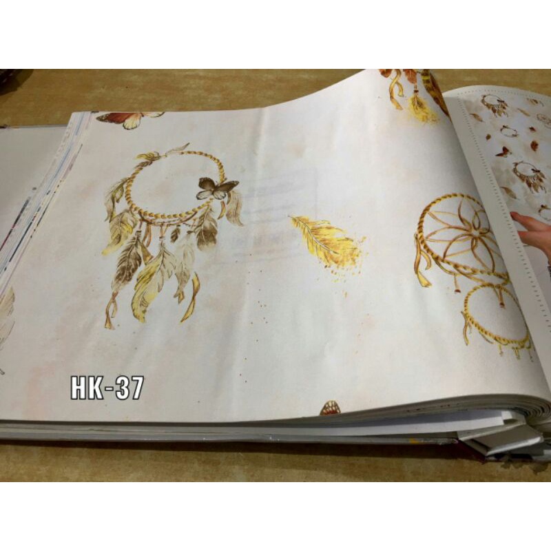 Wallpaper Dinding Motif Dreamcatcher Lukis Soft HK