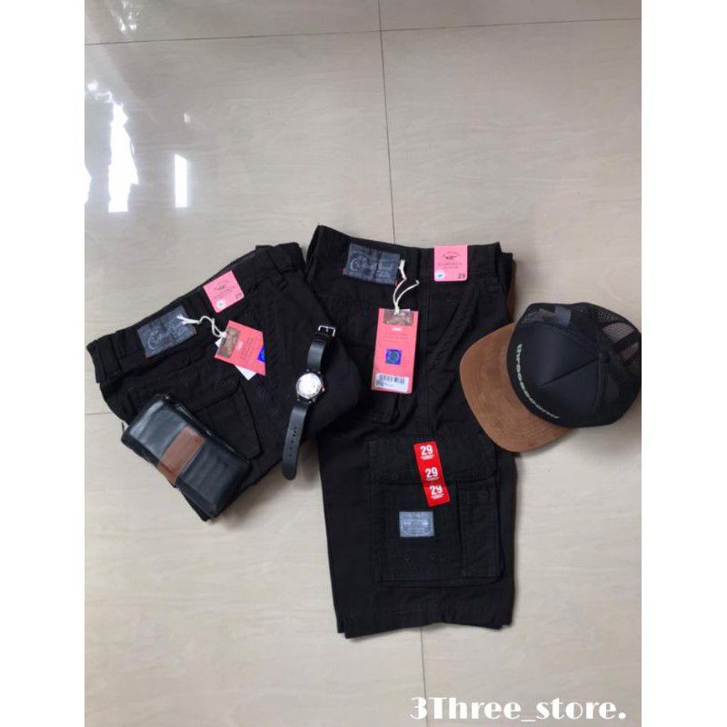 celana cardinal cargo pendek warna hitam