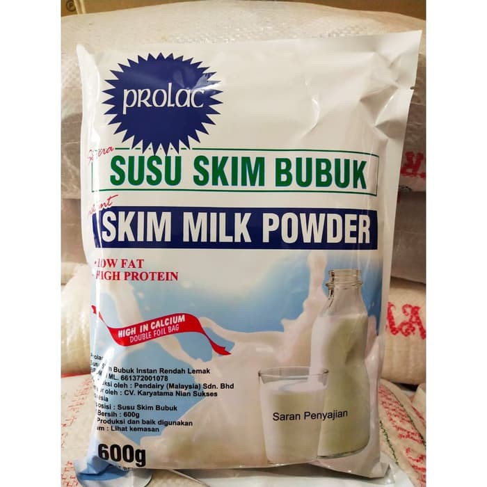 

Susu Skim Bubuk Prolac Low Fat High Protein 600 Gram Import Malaysia