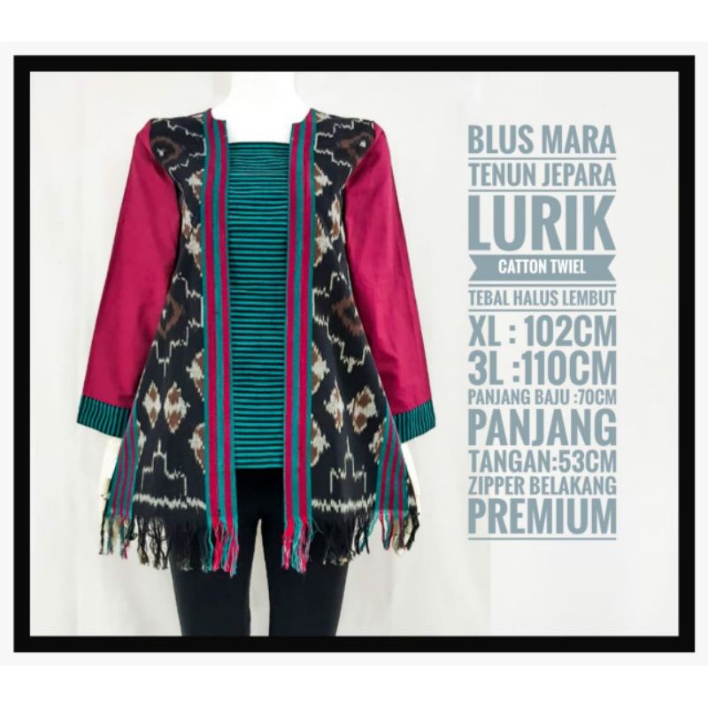 Batik cap,blus kerja,batik lurik,batik tenun,atasan tenun,atasan lurik,tenun jepara,batik solo