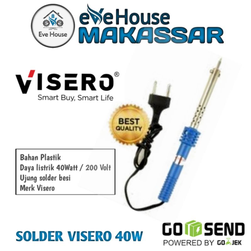 Makassar V116 Solder plastik 40W Visero dan timah Kitani 10M