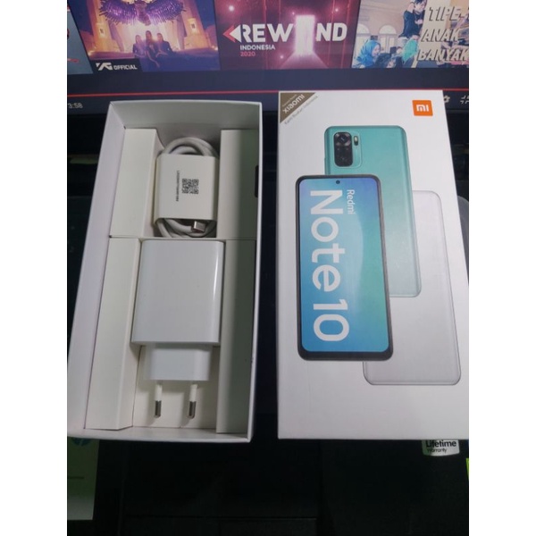 redmi note 10 ram 4gb64gb second fullset original istimewa