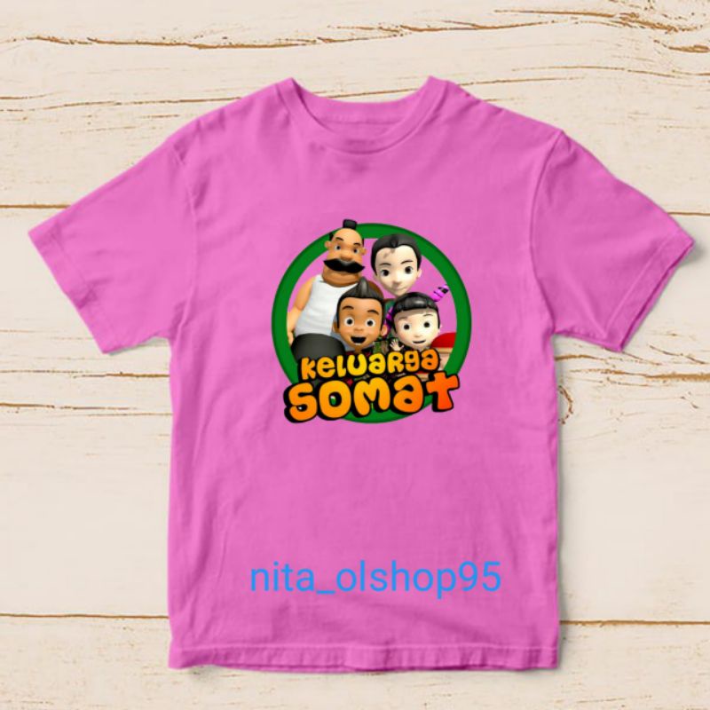 baju keluarga somat kaos gambar kartun