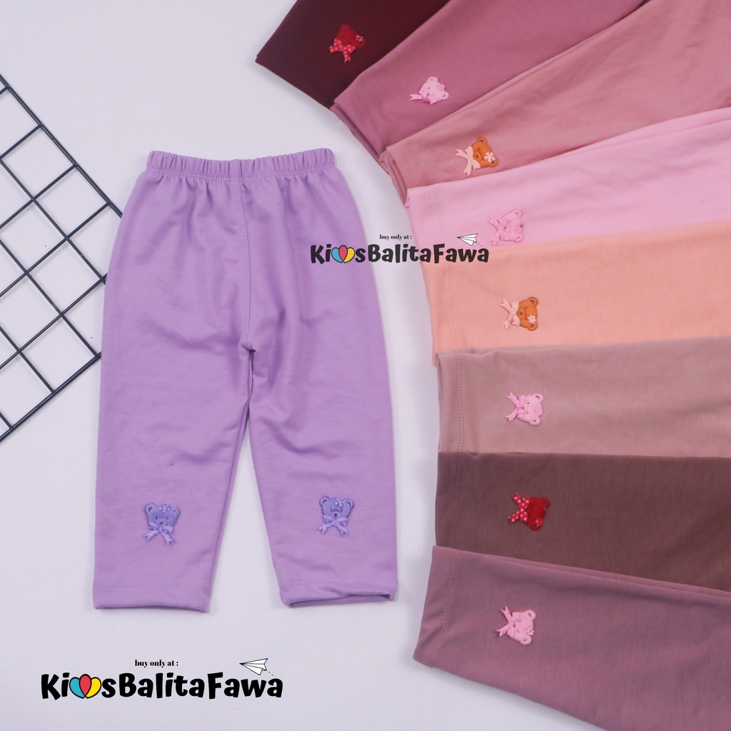 Legging Boneka uk Bayi - 4 Tahun / Pants Panjang Anak Perempuan Bahan Kaos Premium Tebal Leging Lejing Laging Polos babycinnamon