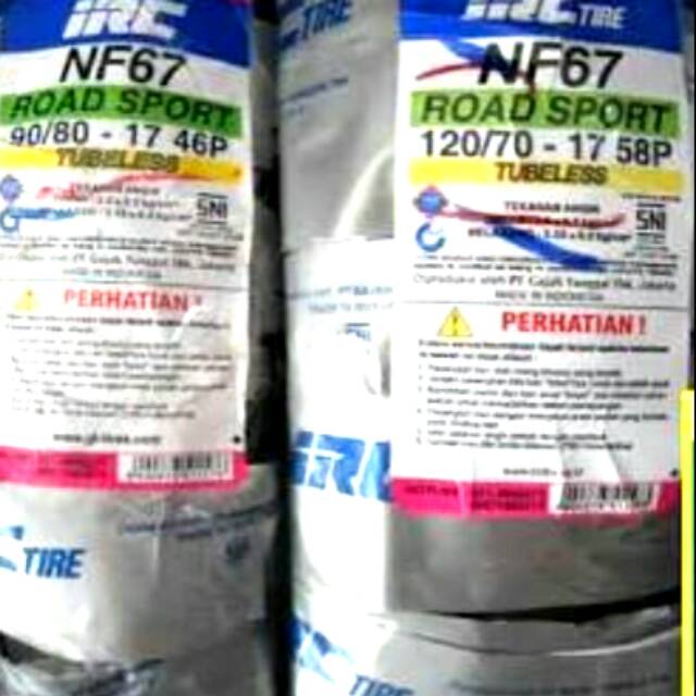 Paket ban tubles irc 90/80+120/70 ring 17 FREE PENTIL