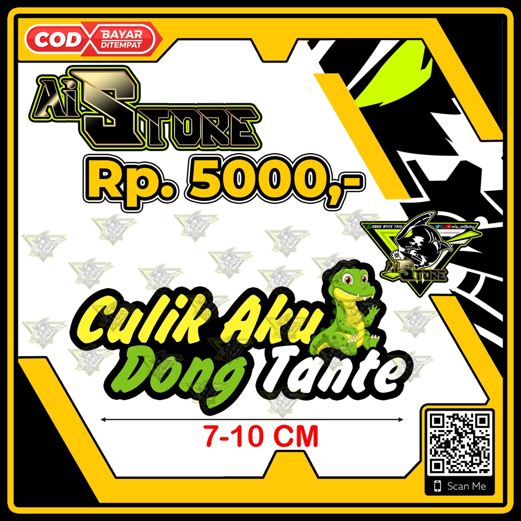 Stiker Culik Aku Dong Tante