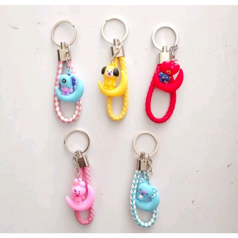 Vinztstore - Gantungan Kunci BT21 Gantungan Tas Karakter BTS Gantungan Tali Kepang BT21 Murah