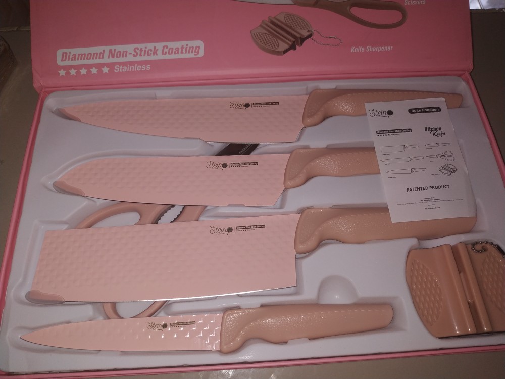 Stein Cookware Kitchen Knife/pisau Diamond Set/pisau Dapur