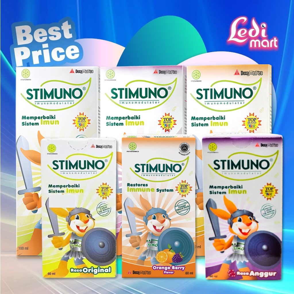 ORIGINAL Stimuno Syrup 60ml &amp; 100ml / Vitamin Anak Sirup / LEDI MART