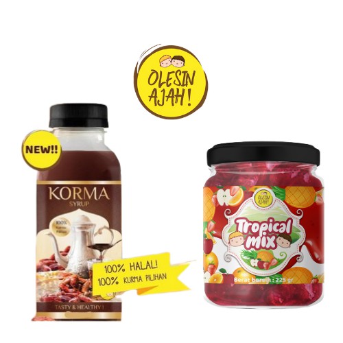 

Sirup Korma Kurma 325ml + Selai Olesinajah Tropical Mix - Homemade
