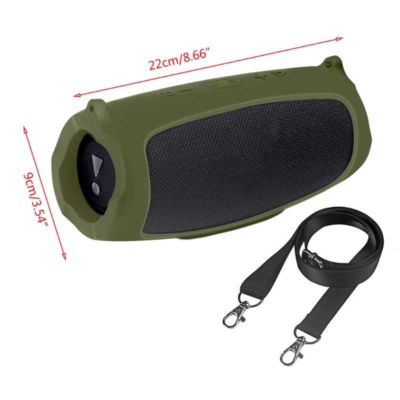 Case Pelindung Bahan Silikon Dengan Strap Untuk JBL Charge 5 Bluetooth