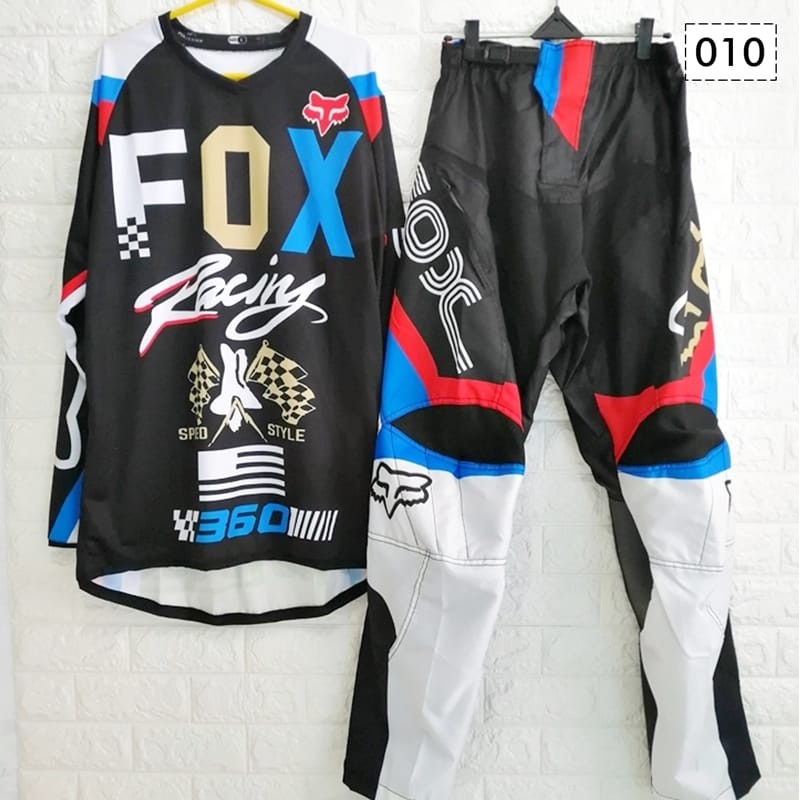 jerseyset cross , sepatu trail &amp; sarung tangan motor cross trail FULSET fx hitam putih