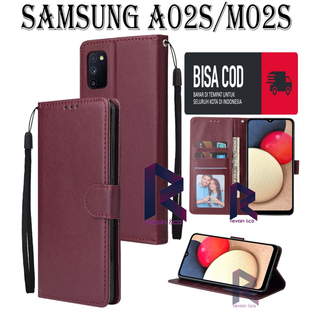 CASE SAMSUNG A02S M02S FLIP WALLET LEATHER KULIT PREMIUM SARUNG BUKA TUTUP FLIP CASE SAMSUNG A02S/M02S