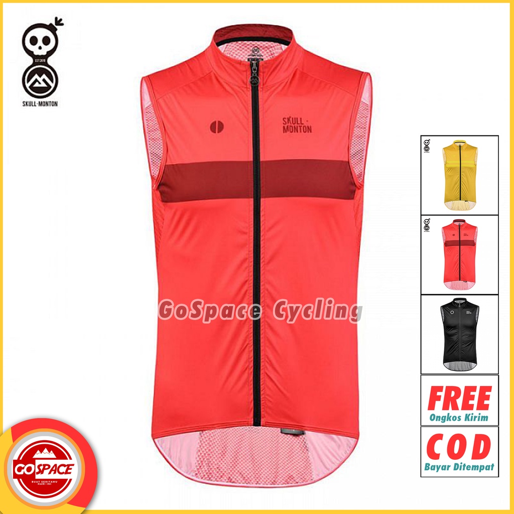 VEST MONTON SUNDAY RED JERSEY SEPEDA ROADBIKE SEPEDA PRIA WANITA ORI
