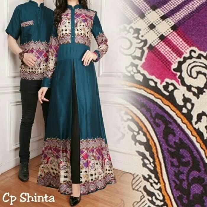 Baju Muslim Kapel Trend Baru 16296 Couple Batik SHINTA