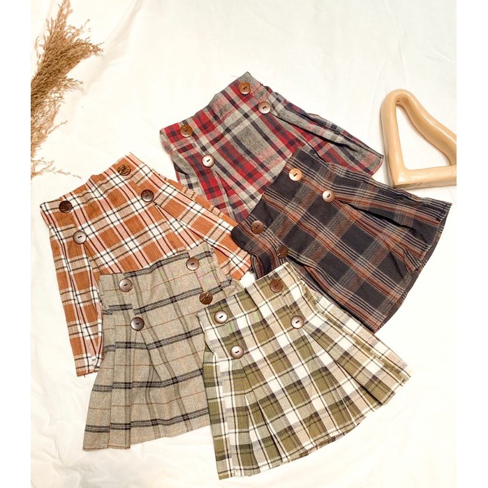 POPPY SKIRT 1-6 TAHUN ROK ANAK PEREMPUAN FLANEL