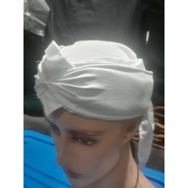 Iket jawa sunda blangkon lipat putih polos