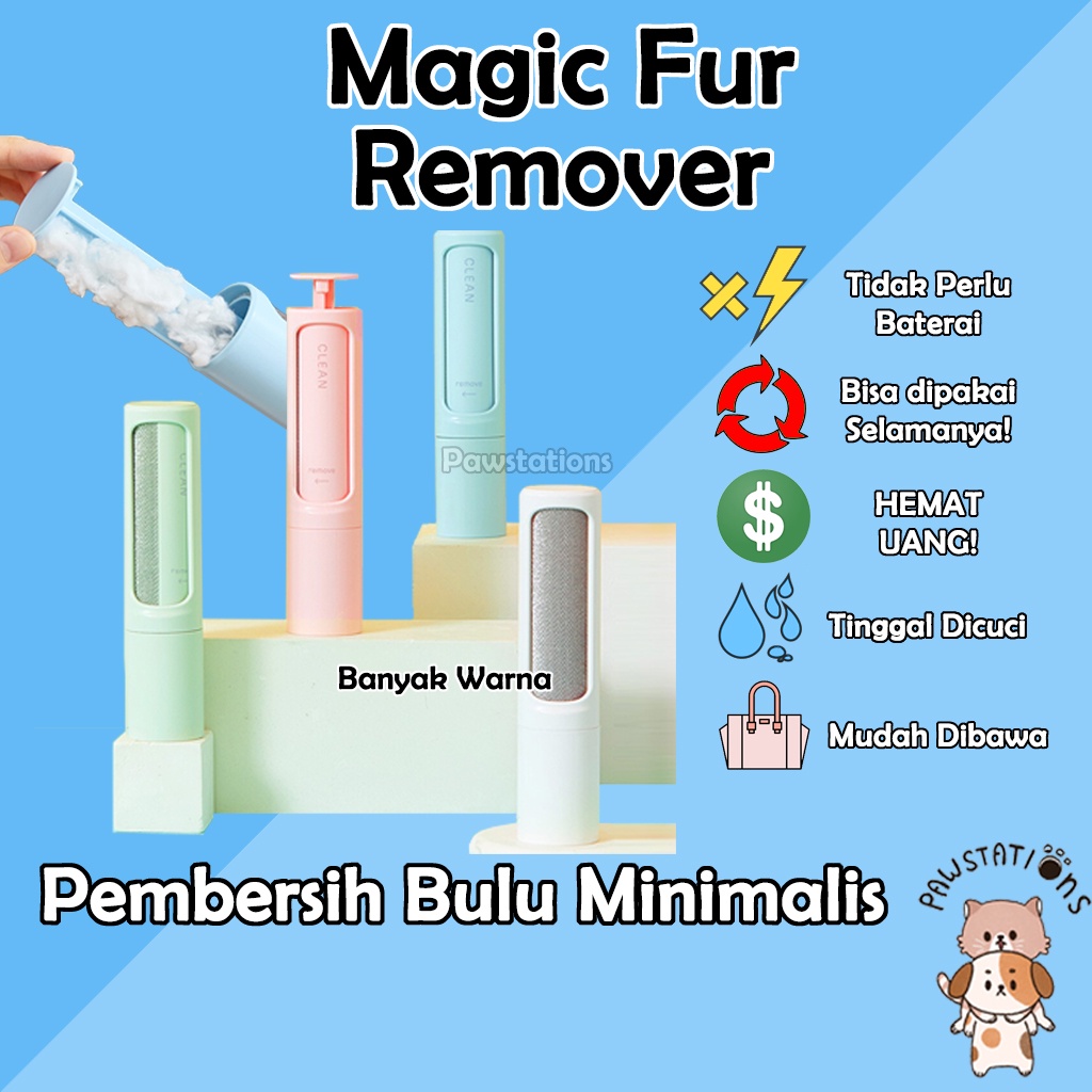 Ready | COD Pembersih Bulu Kucing Lint Roller Alat Pembersih Bulu Kucing Roll Bulu Kucing Sikat Bulu Kucing Pembersih Bulu Baju Penghilang Bulu Kucing Sikat Pembersih Bulu Kucing Magic Fur