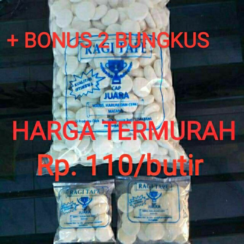 

Ragi Tape Ketan Singkong Manis Per BALL berat 1,5 kilogram + bonus