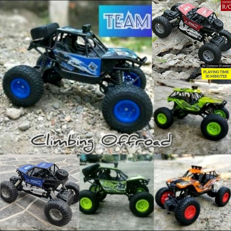 Mainan anak mobil remote kontrol jeep mobil rock climber crawler offroad