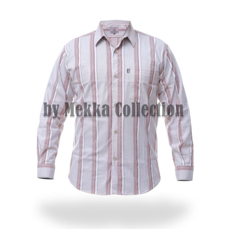 (GRATIS ONGKIR) PROMO TERBARU KEMEJA BAPA BAPA LENGAN PENDEK MOTIF SALUR