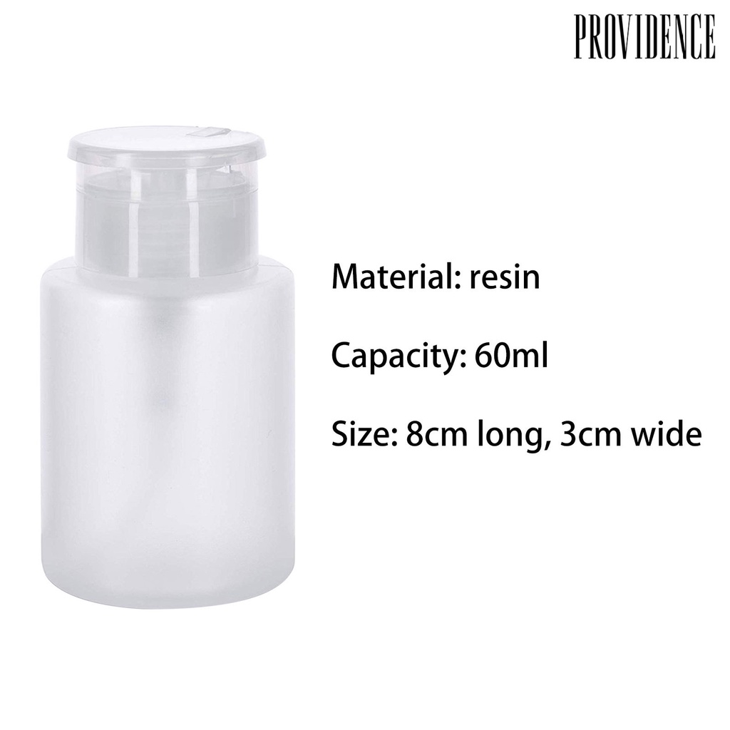 Providence Press Bottle Empty Portable 60ml Nail Polish Remover Container for Liquids