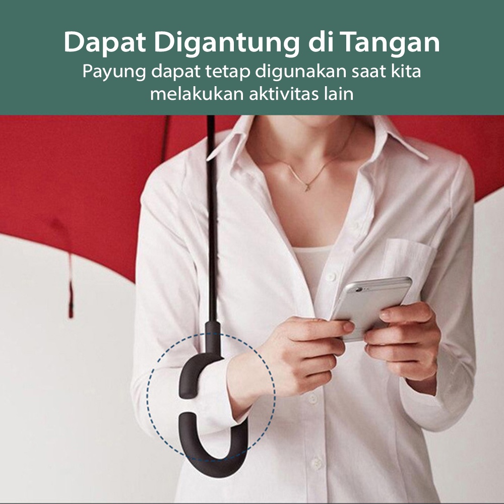 Payung Terbalik Reverse Umbrella Payung Mobil Besar Gagang C HUGO