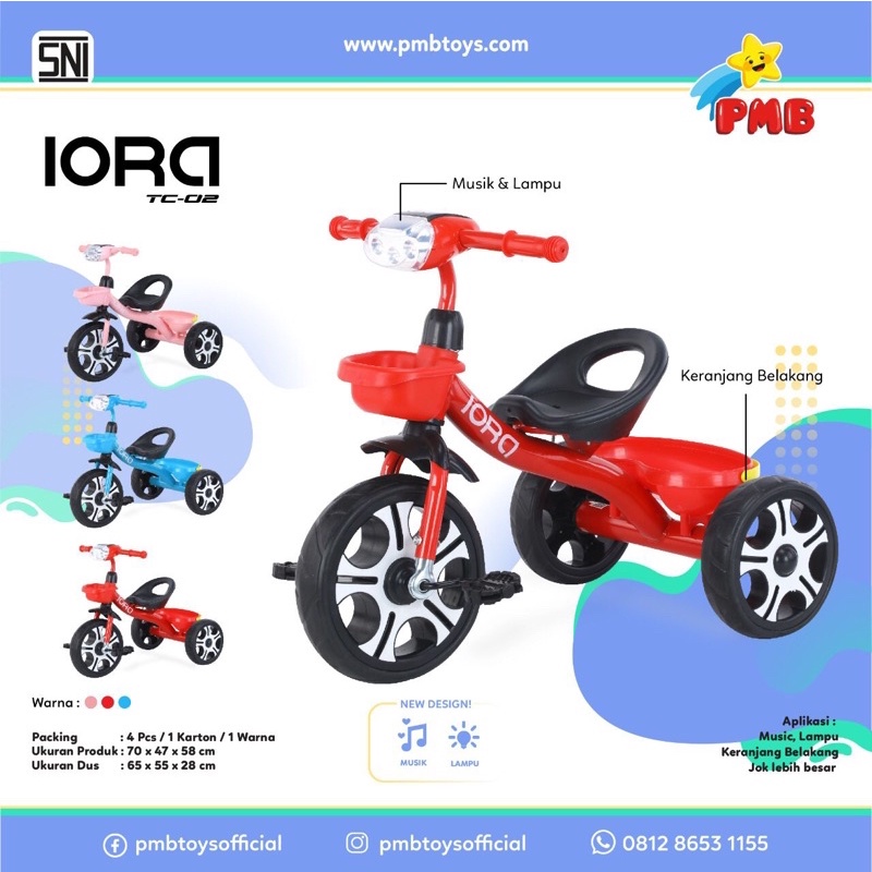 Sepeda tiga roda PMB IORA TC 02 Tricycle Iora tc 02