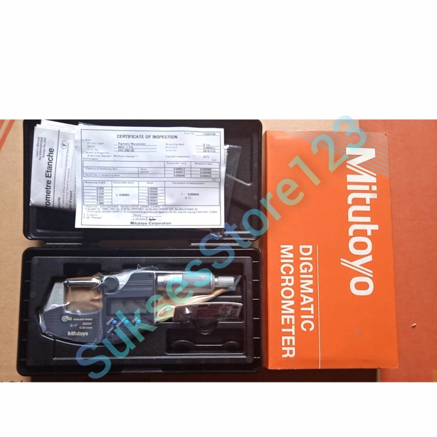 Mitutoyo 293-240-30 / 293-340-30 Digimatic Outside Micrometer 0-25mm