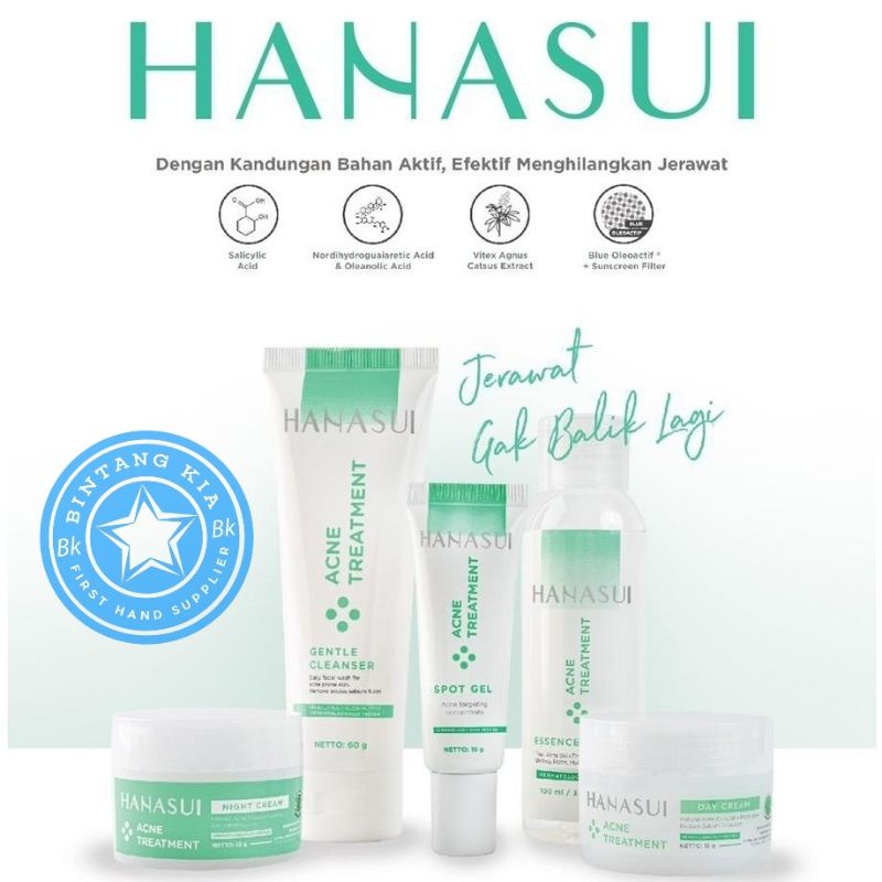 Jual BK PAKET HANASUI ACNE TREATMENT ORIGINAL BPOM 5 PC | Shopee Indonesia