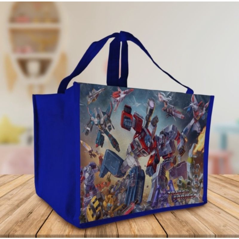 

TAS SOUVENIR ULANG TAHUN TRANSFORMERS MUAT BENTO READY STOCK