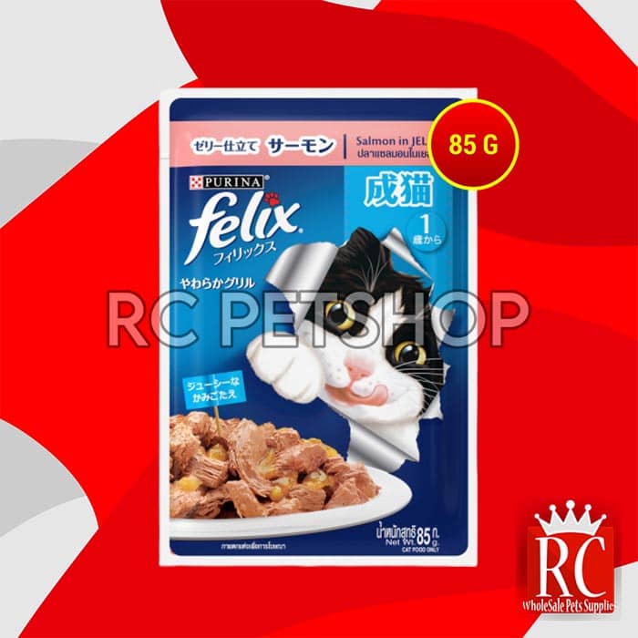 FELIX ADULT SALMON POUCH 85GR