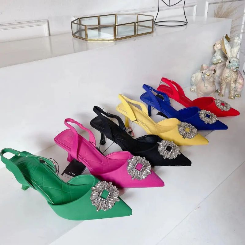 Sepatu Wanita Zara GZR455 Heels 5Cm Shoes Import