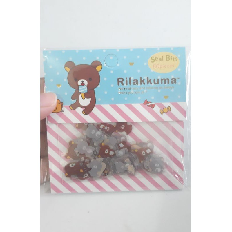 80 pcs sticker Rilakkuma dan Kutusita nyanko