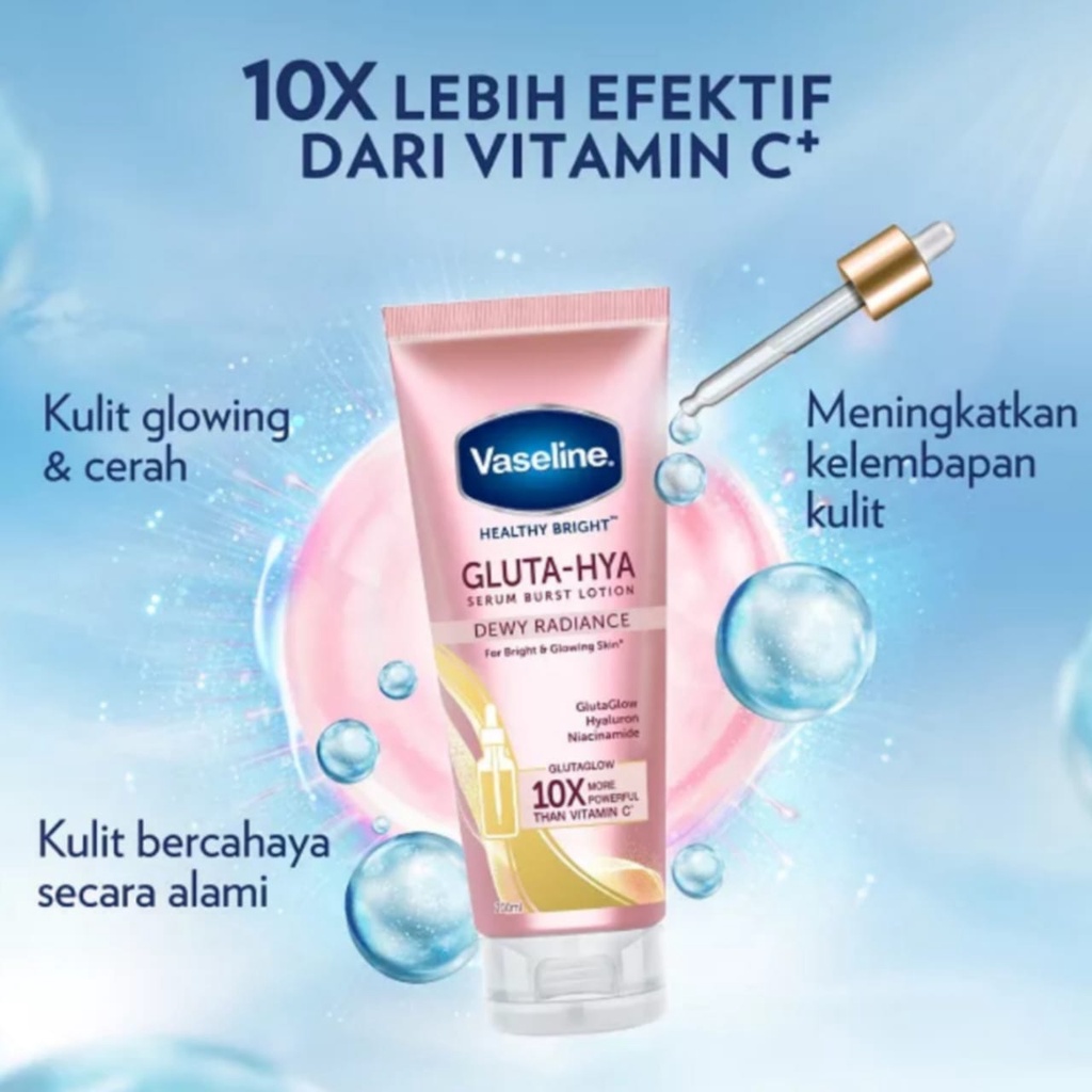 VASELINE Body Lotion Healthy Bright​ Gluta Hyaluron Niacinamide Serum Dewy Radiance 330ml