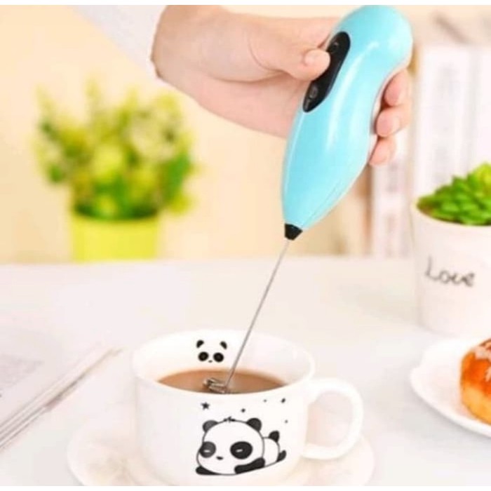 MINI MIXER ELEKTRIK PORTABLE ALAT PENGADUK MINUMAN SUSU KOPI TELUR DLL