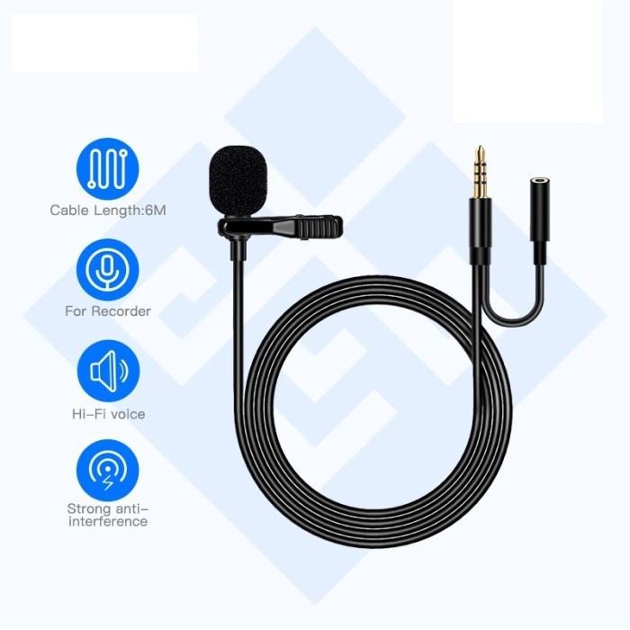 Mic Microphone 3.5Mm Jack Condenser Wired Mic Live Tiktok Mic Lavalier #98