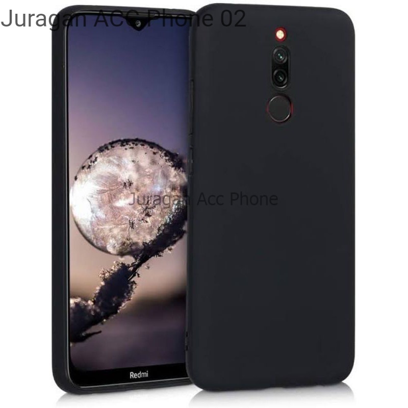 Soft Case Blackmatte Xiaomi Redmi 8A Casing Silikon  Black Matte Hitam Polos Xiaomi Redmi 8A Murah T