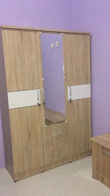 Paket Bedroom 1 Lemari 3 Pintu Meja Rias Dan 2 Nakas