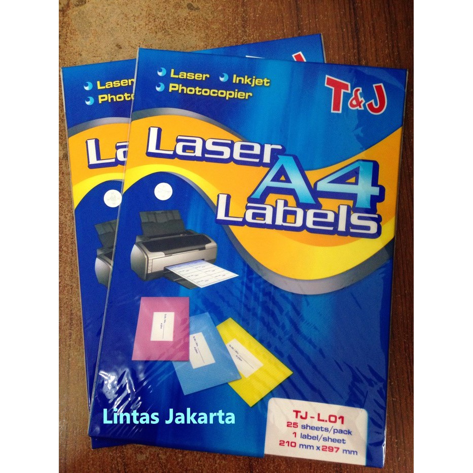 Label HVS Ukuran A4 Merk Tom &amp; Jerry Type Laser Label ( Isi 25 lembar )