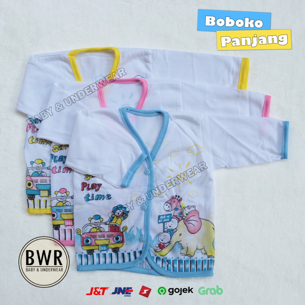 [ 6pc ] Baju BOBOKO SABLON | Baju Bayi Newborn Murah Berkualitas - Bwr