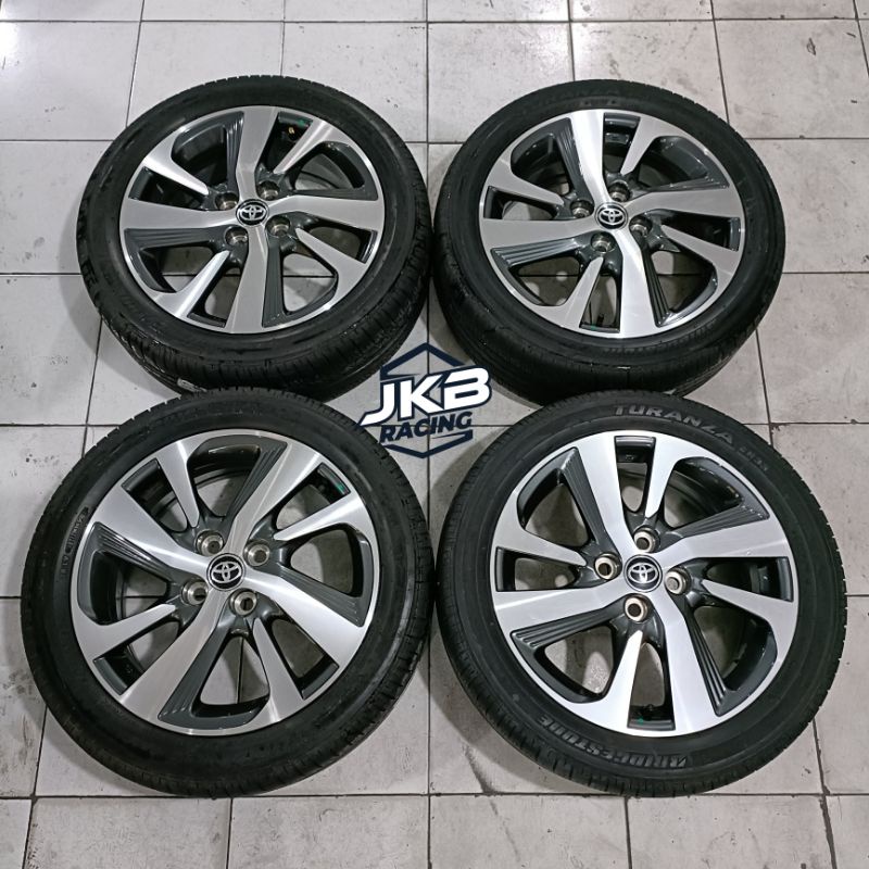 Velg Mobil Second Oem Yaris Ring 16 pcd 4x100 + Ban Bridgestone 195 50 R16