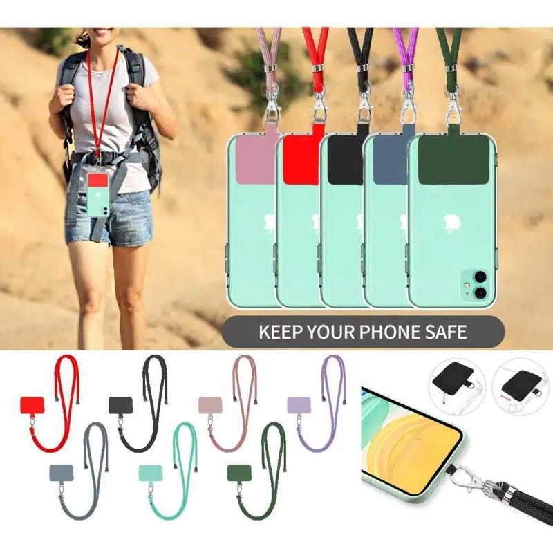 Lanyard Universal Tali Gantungan Untuk Case Hp Strap Kalung iPhone Oppo Realme Samsung Xiaomi
