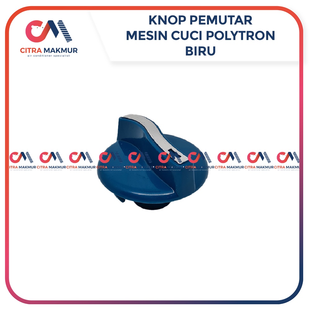 Knop Pemutar Polytron biru lekukan tekuk S Original Tombol Mesin Cuci Asli